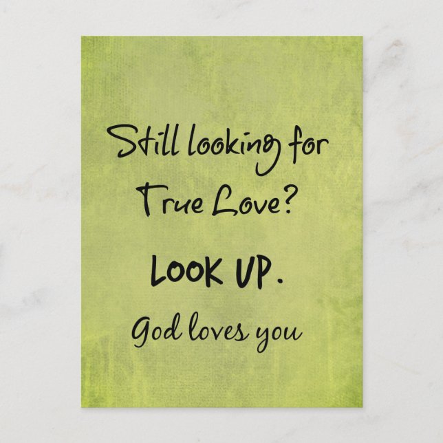 God Loves You Christian Quote Postcard (Front)