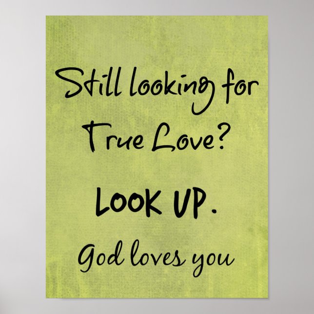 God Loves You Christian Quote Poster (Front)