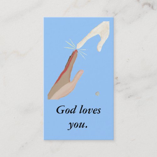 God loves you Energy and Multi_racial Hands Cards