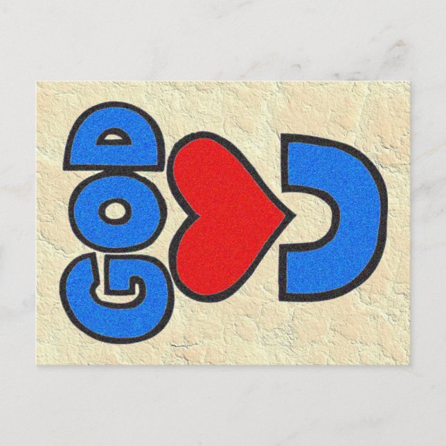 God Loves You Postcard (Front)