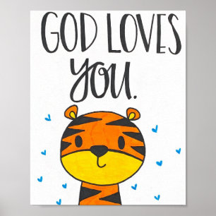 God Loves you Poster Kids