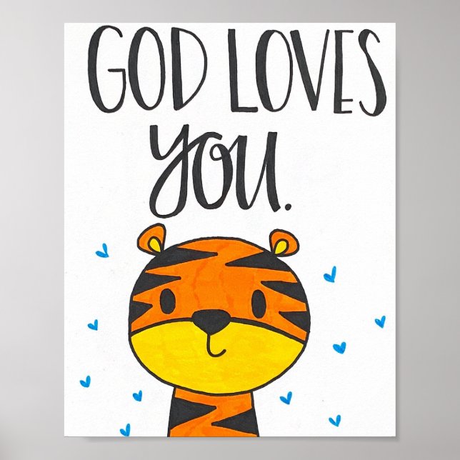 God Loves you Poster Kids (Front)