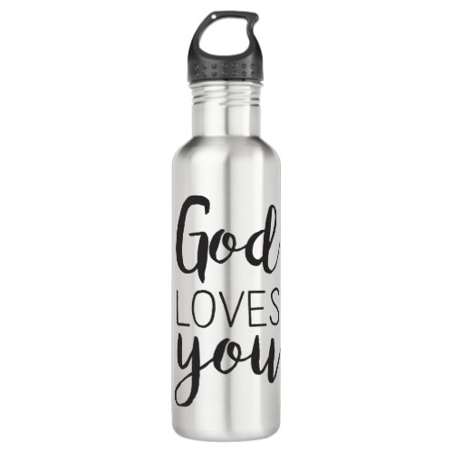 God loves you stainless steel water bottle