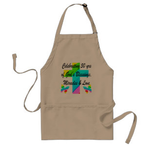 GOD LOVING 50TH ADULT APRON