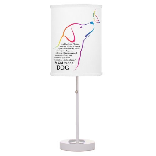 God Made a Dog Table Lamp