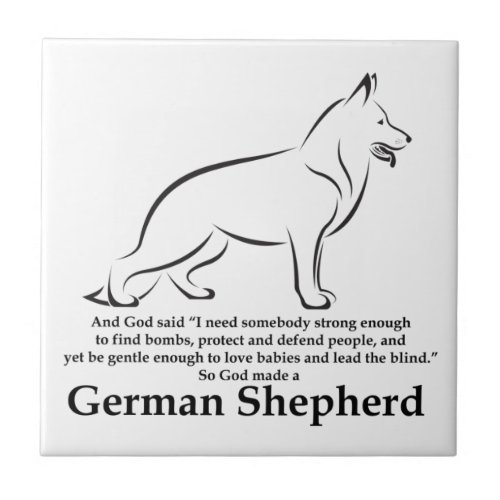God Made a Shepherd Ceramic Tile