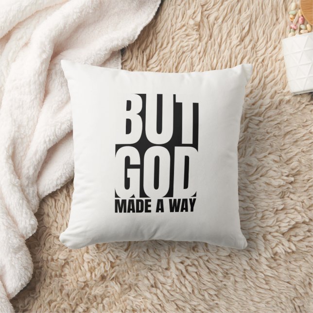 God Made a Way – Inspirational Christian Throw Pillow (Blanket)