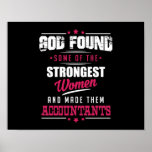 God Made Accountants Hilarious Profession Design Poster