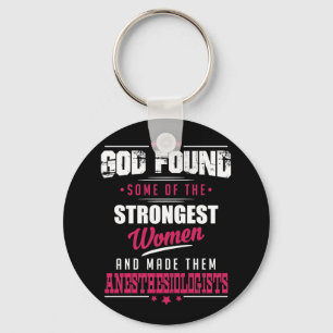 God Made Anesthesiologists Hilarious Profession D Keychain