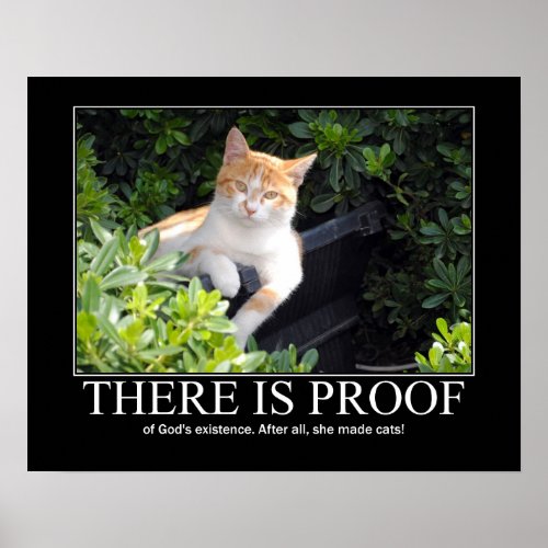 God Made Cats Artwork Poster