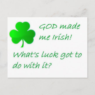 GOD made Irish Postcard