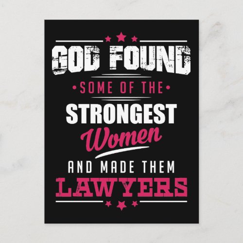 God Made Lawyers Hilarious Profession Design Postcard