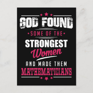 God Made Mathematicians Hilarious Profession Dsgn Postcard