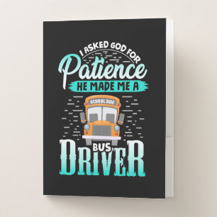 God Made Me A Bus Driver Pocket Folder