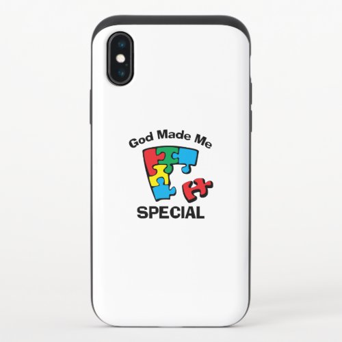 God made me Special iPhone X Slider Case