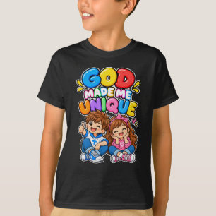 God Made Me Unique Christian Kids T-Shirt