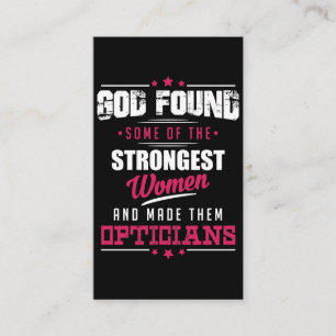 God Made Opticians Hilarious Profession Design Business Card