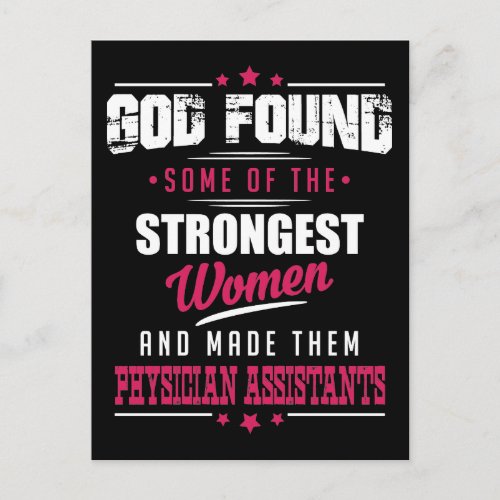 God Made Physician Assistants Hilarious Profession Postcard