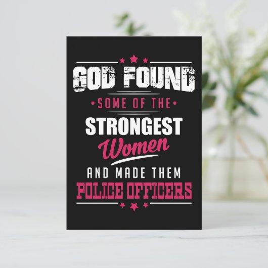 God Made Police Officers Hilarious Profession Dsgn (Standing Front)