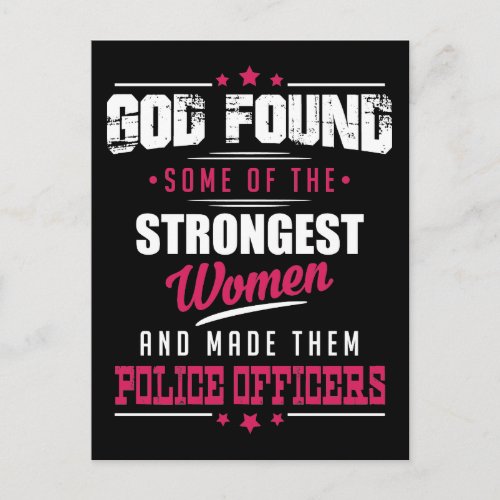 God Made Police Officers Hilarious Profession Dsgn Postcard
