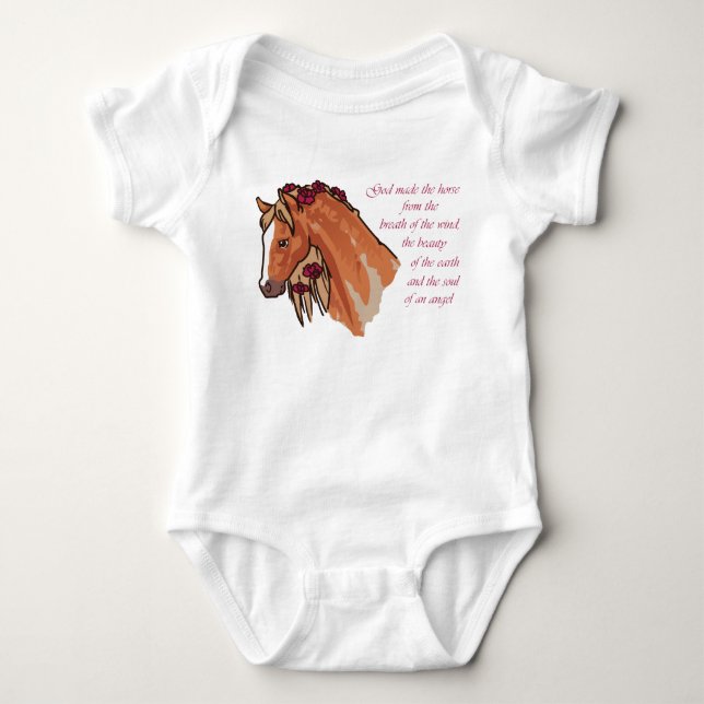 God Made the Horse Baby Bodysuit (Front)