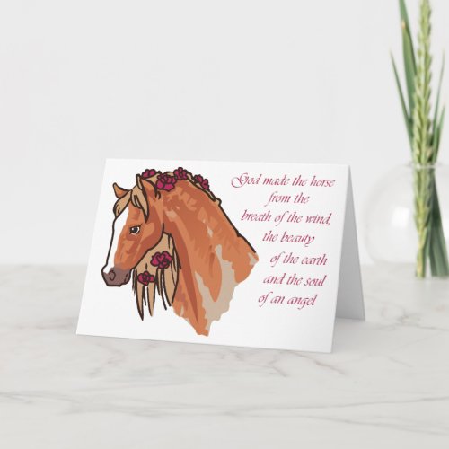 God Made the Horse Card
