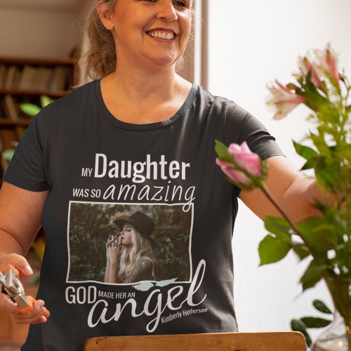 God Made them an Angel  Photo Funeral Remembrance T_Shirt