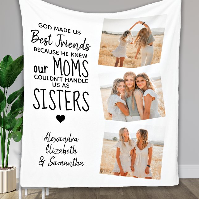 God Made Us Best Friends Friendship Quote Photo Fleece Blanket (Creator Uploaded)