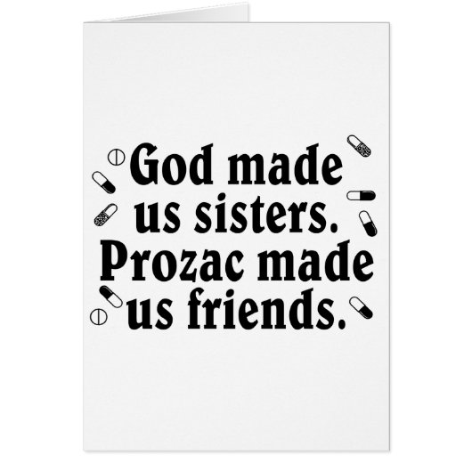 God made us sisters cards (Front)