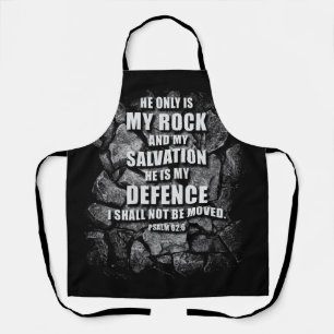 GOD My Rock & Salvation – Christian Faith Verse Apron