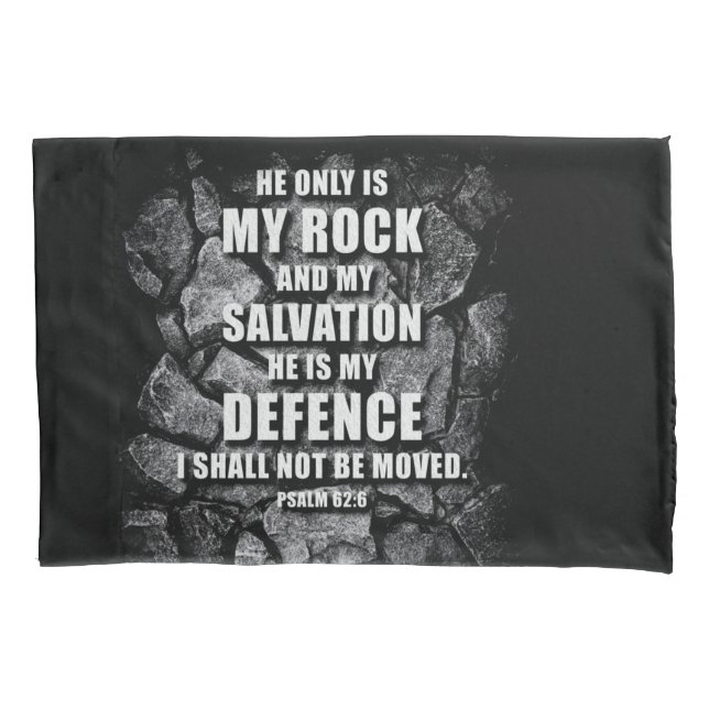 GOD My Rock & Salvation – Christian Faith Verse   Pillow Case (Front)