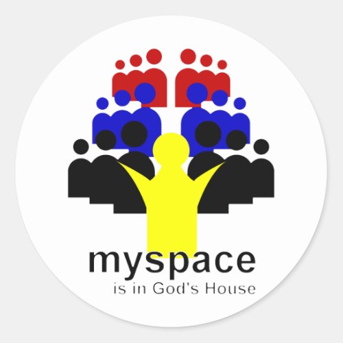 God MySpace Classic Round Sticker