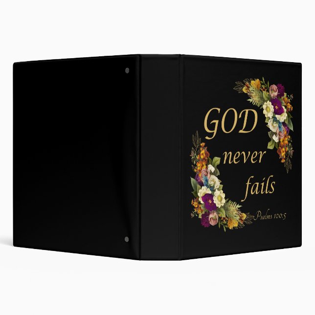 GOD Never Fails – Women’s Christian Faith Bible   3 Ring Binder (Background)