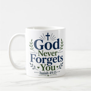 God Never Forgets You Spiritual Hope Quote Coffee Mug