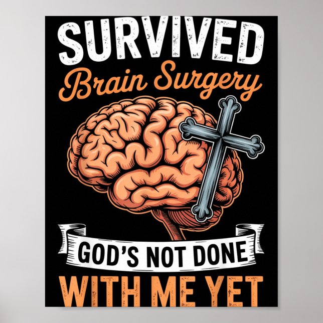 God Not Done Brain Tumor Jesus Christian Bible Bra Poster (Front)