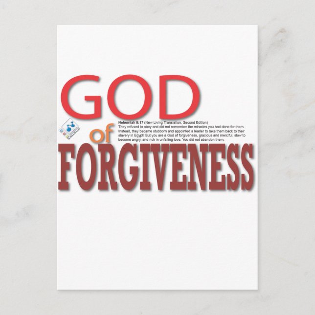 GOD of Forgiveness Postcard (Front)