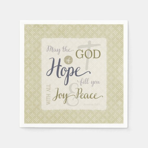God of Hope Fill You with Joy  Peace Paper Napkins