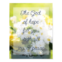 God of Hope Quote White Flower Photography Poster