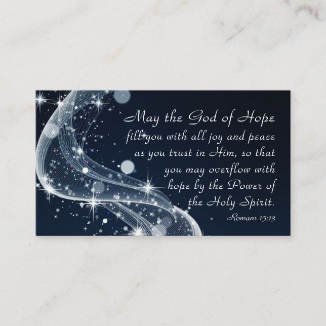 God of Hope, Romans 15:13 Bible Verse Business Card (Front)