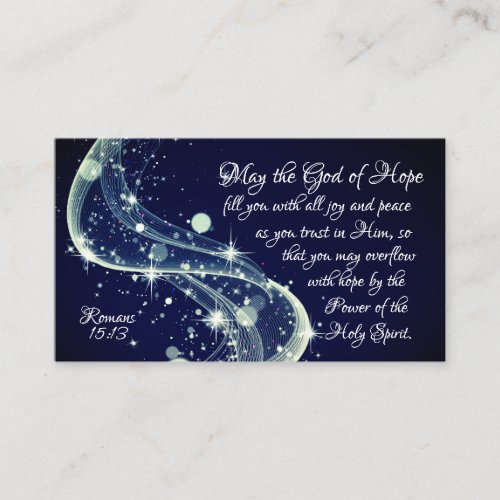 God of Hope Romans 1513 Bible Verse Business Card