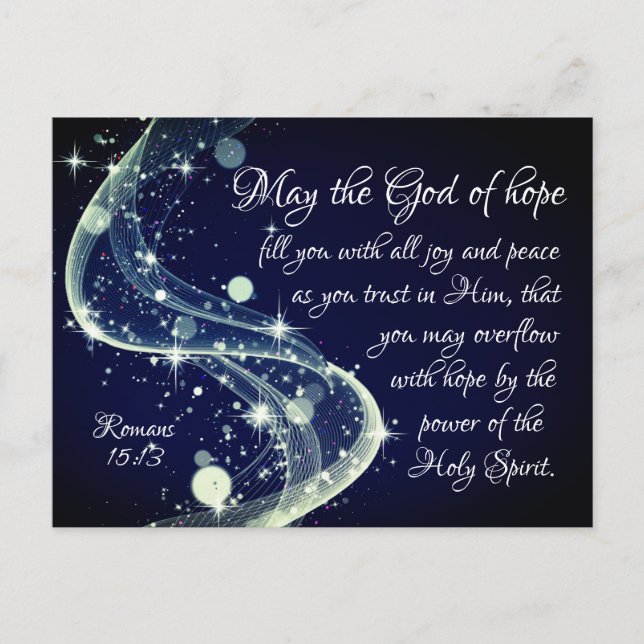 God of Hope, Romans 15:13 Bible Verse Postcard (Front)