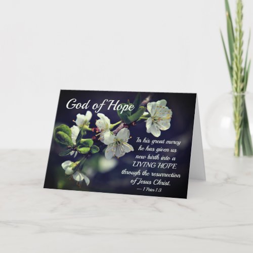 God of Hope Spring Flowers Easter Holiday Card