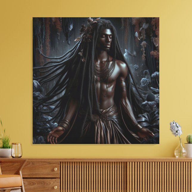 God of the Night: Nyoroan Canvas Print (Insitu(LivingRoom))