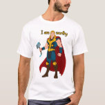 God of Thunder Power Design with Lightning Bolt T-Shirt