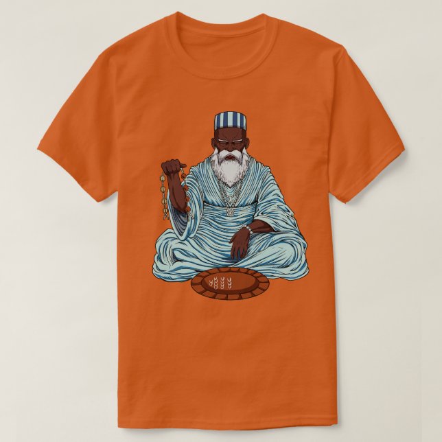 God of Yoruba religion Orunmila T-Shirt (Design Front)