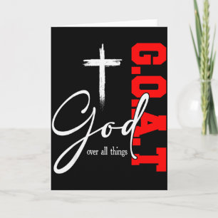 God Over All Things G O A T Cross Christian Motiva Card