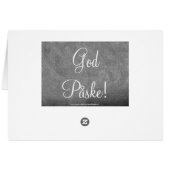 God Påske Norway Denmark Happy Easter Chalkboard (Back Horizontal)