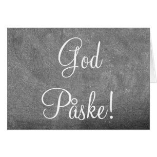 God Påske Norway Denmark Happy Easter Chalkboard