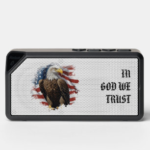 *~* GOD Patriotic AP27 American Flag Bald Eagle Bluetooth Speaker