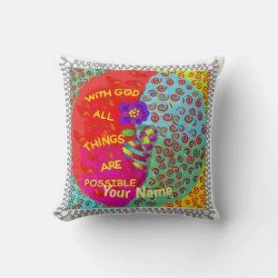 God Power Christian Throw Pillow